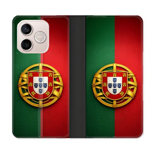 Housse Cuir Portefeuille Pour Honor 600 Lite 5G Voyage Drapeau Portugal
