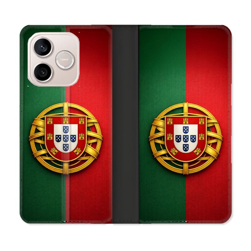 Housse Cuir Portefeuille Pour Honor 600 Lite 5G Voyage Drapeau Portugal