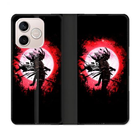Housse Cuir Portefeuille Pour Honor 600 Lite 5G Voyage Japon Samourai