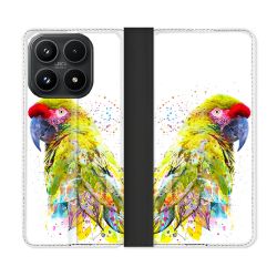 Housse Cuir Portefeuille Pour Xiaomi 17 Animal Perroquet Jaune