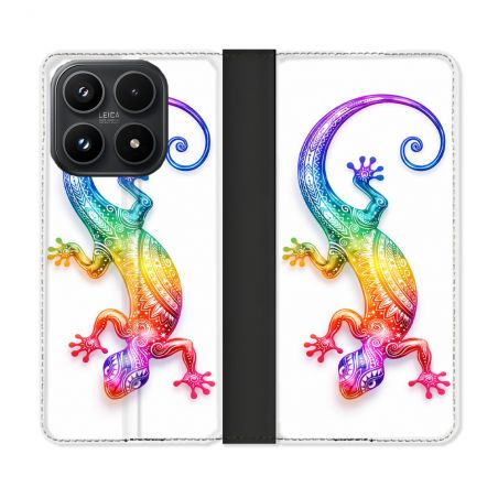 Housse Cuir Portefeuille Pour Xiaomi 17 Animal Salamandre Color 2026