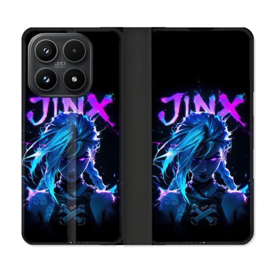 Housse Cuir Portefeuille Pour Xiaomi 17 Arcane Jinx Night