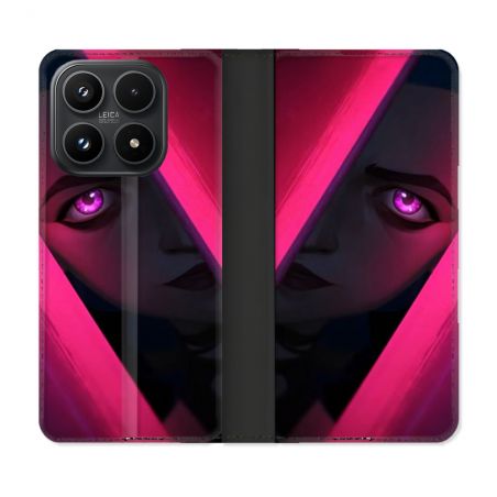 Housse Cuir Portefeuille Pour Xiaomi 17 Arcane Jinx Rose