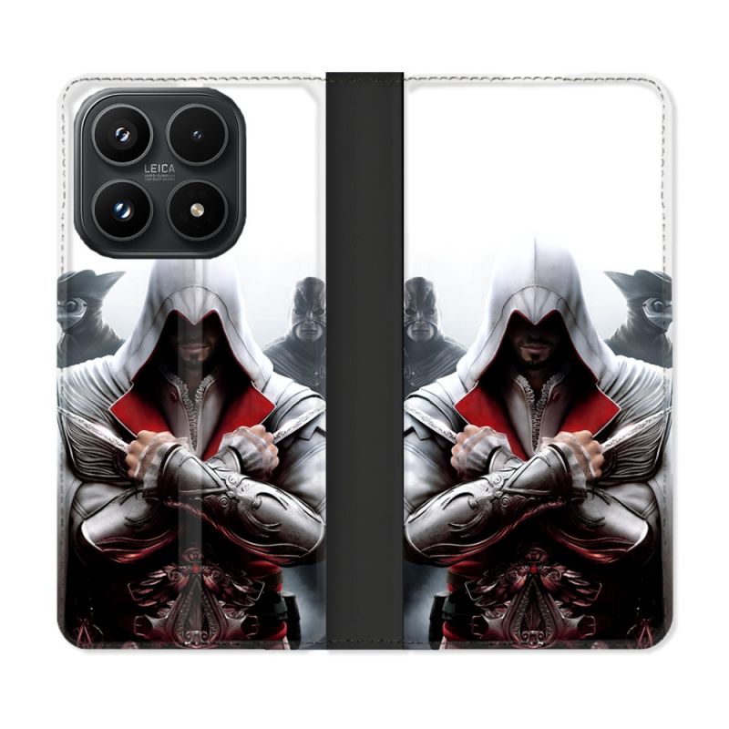 Housse Cuir Portefeuille Pour Xiaomi 17 Assassin Creed Mask