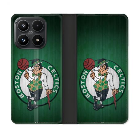 Housse Cuir Portefeuille Pour Xiaomi 17 Basket Boston Celtics