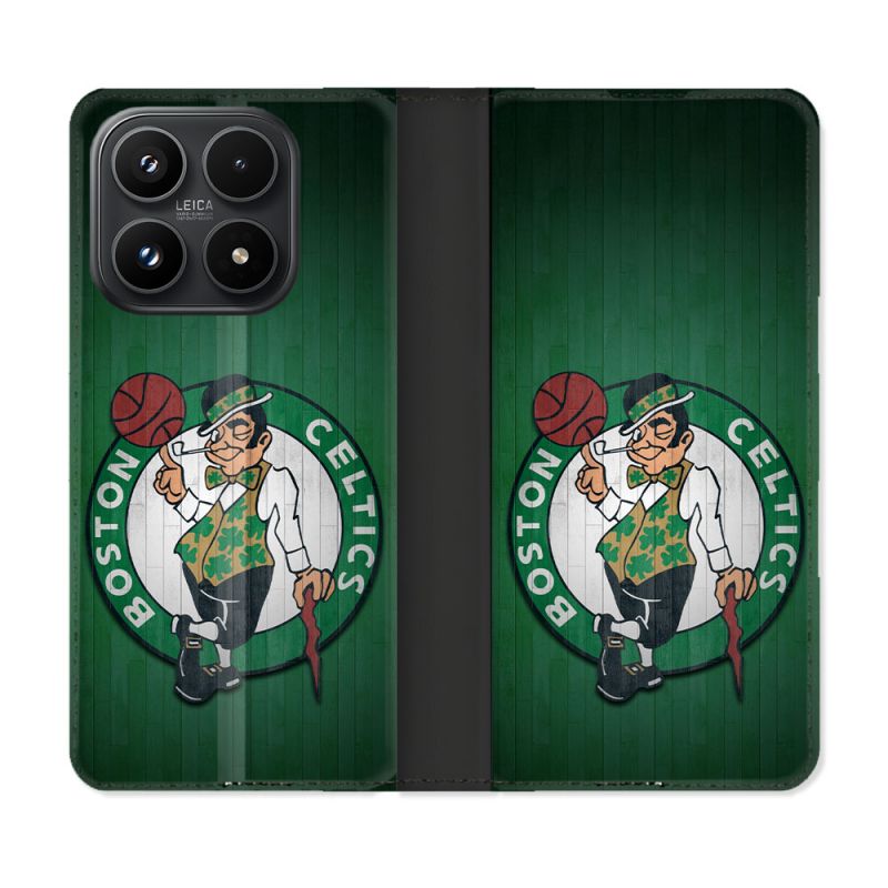 Housse Cuir Portefeuille Pour Xiaomi 17 Basket Boston Celtics