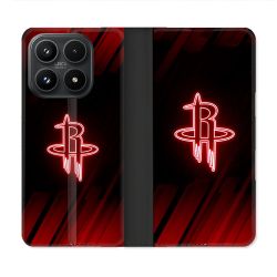Housse Cuir Portefeuille Pour Xiaomi 17 Basket Houston Rockets