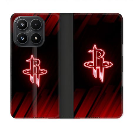 Housse Cuir Portefeuille Pour Xiaomi 17 Basket Houston Rockets