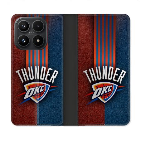Housse Cuir Portefeuille Pour Xiaomi 17 Basket Oklahoma City Thunder