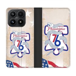 Housse Cuir Portefeuille Pour Xiaomi 17 Basket Philadelphia 76ers