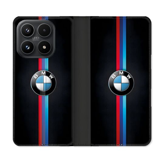 Housse Cuir Portefeuille Pour Xiaomi 17 BMW Logo