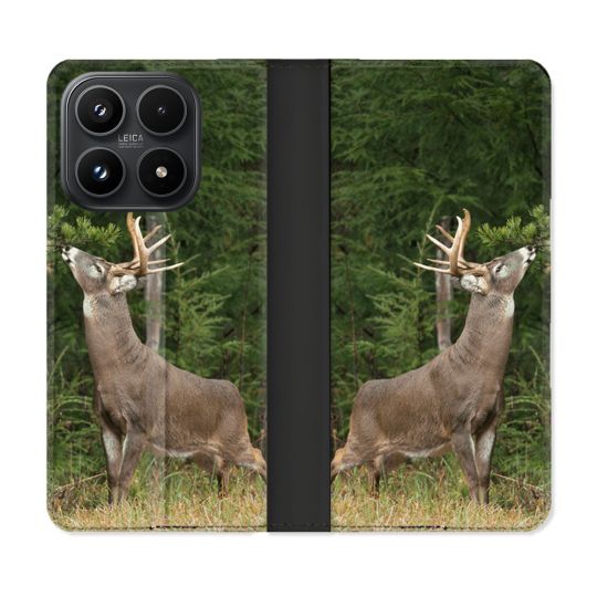 Housse Cuir Portefeuille Pour Xiaomi 17 Chasse Cerf
