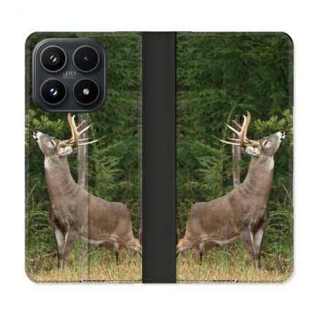 Housse Cuir Portefeuille Pour Xiaomi 17 Chasse Cerf