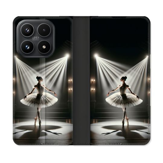 Housse Cuir Portefeuille Pour Xiaomi 17 Danseuse Lumière
