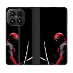 Housse Cuir Portefeuille Pour Xiaomi 17 Deadpool Epee