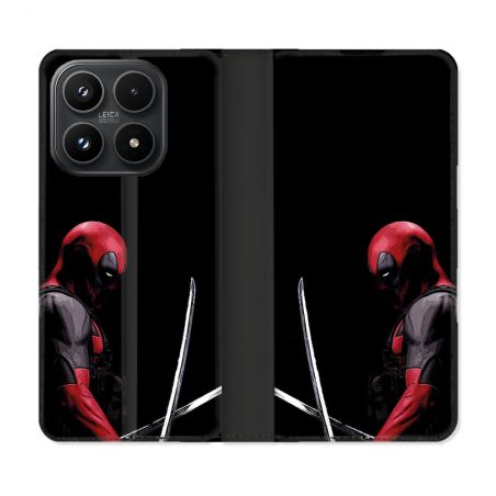 Housse Cuir Portefeuille Pour Xiaomi 17 Deadpool Epee