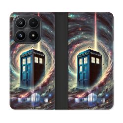 Housse Cuir Portefeuille Pour Xiaomi 17 Dr Who Tardis Univers