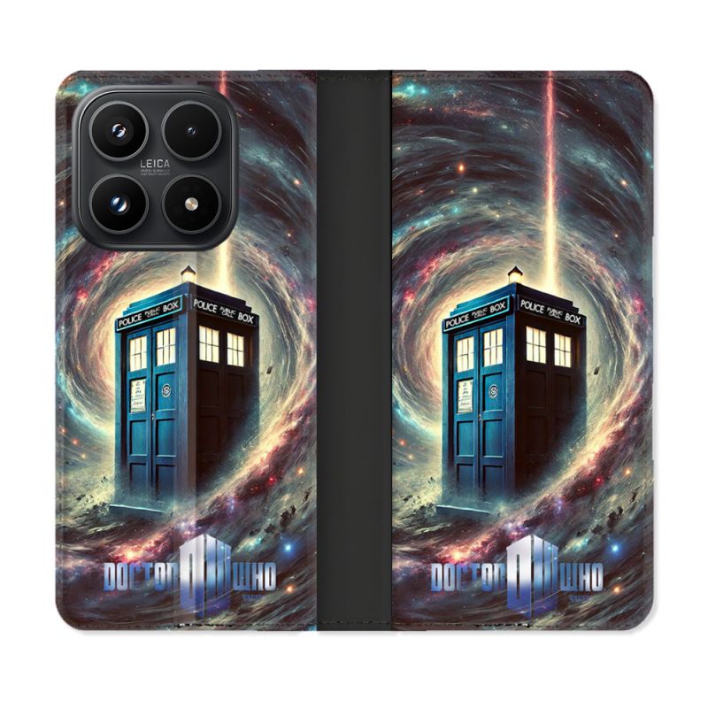 Housse Cuir Portefeuille Pour Xiaomi 17 Dr Who Tardis Univers
