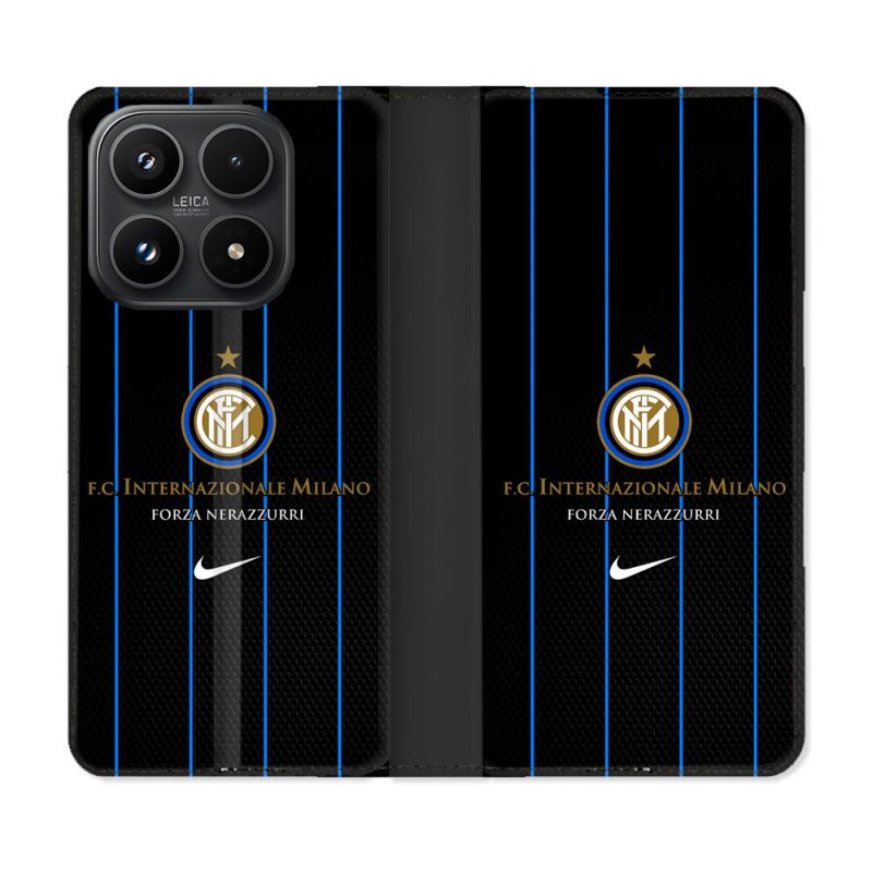 Housse Cuir Portefeuille Pour Xiaomi 17 Foot Inter Milan