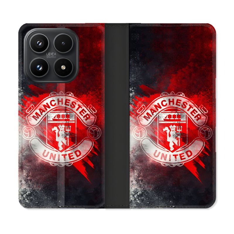 Housse Cuir Portefeuille Pour Xiaomi 17 Foot Manchester United