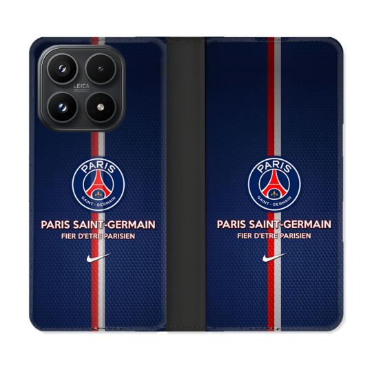 Housse Cuir Portefeuille Pour Xiaomi 17 Foot PSG Fier