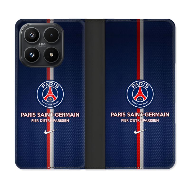 Housse Cuir Portefeuille Pour Xiaomi 17 Foot PSG Fier