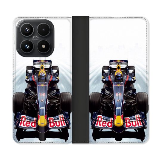 Housse Cuir Portefeuille Pour Xiaomi 17 Formule 1 F1 Red Bull