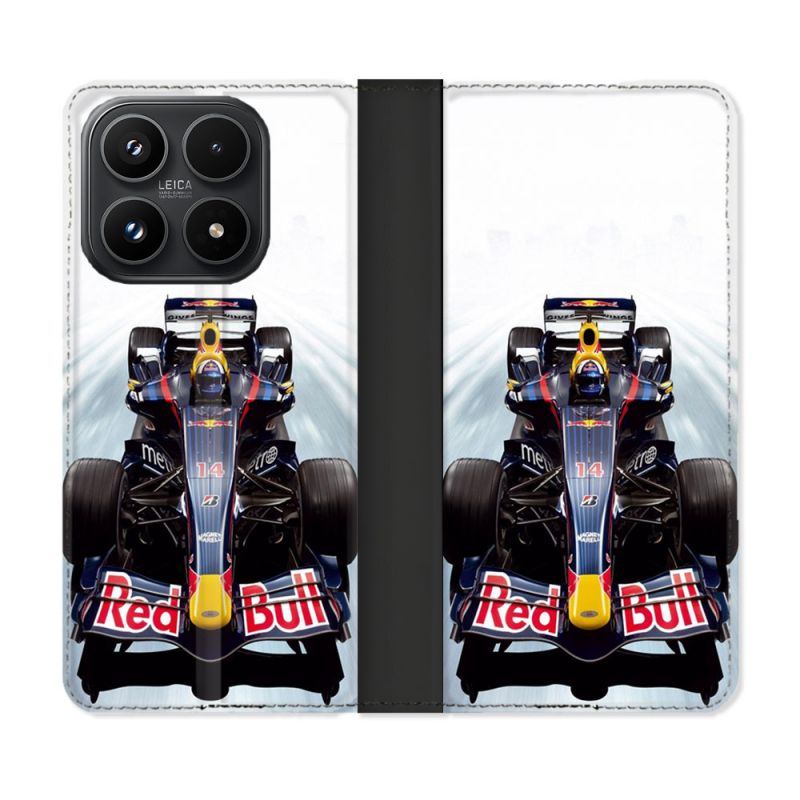 Housse Cuir Portefeuille Pour Xiaomi 17 Formule 1 F1 Red Bull