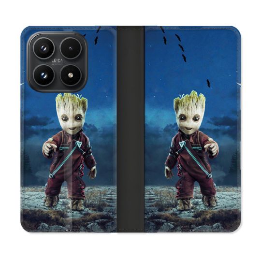 Housse Cuir Portefeuille Pour Xiaomi 17 Groot Bleu