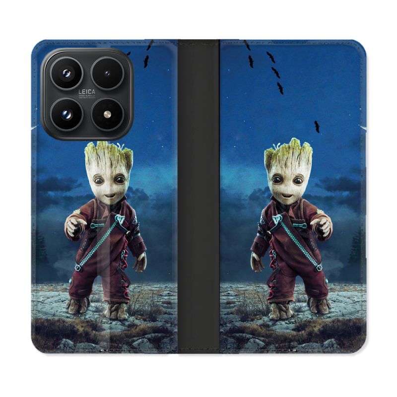 Housse Cuir Portefeuille Pour Xiaomi 17 Groot Bleu