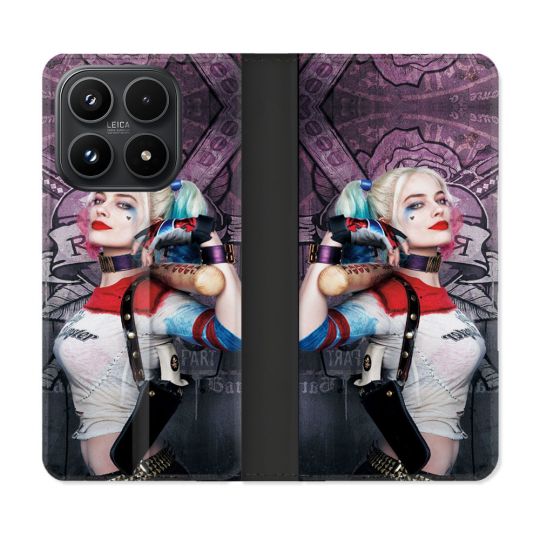 Housse Cuir Portefeuille Pour Xiaomi 17 Harley Quinn Batte