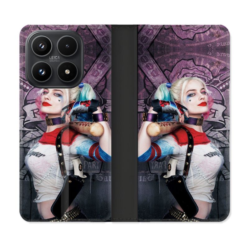 Housse Cuir Portefeuille Pour Xiaomi 17 Harley Quinn Batte