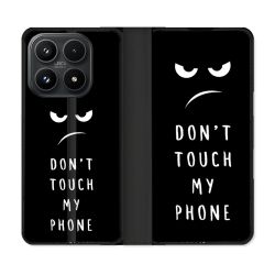 Housse Cuir Portefeuille Pour Xiaomi 17 Humour Don't Touch