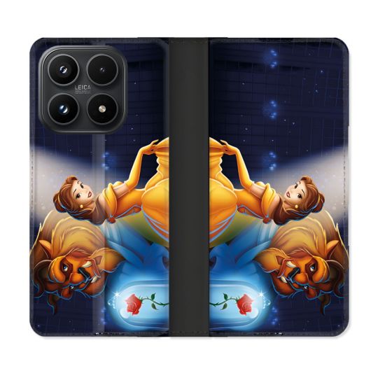 Housse Cuir Portefeuille Pour Xiaomi 17 La Belle et La Bête