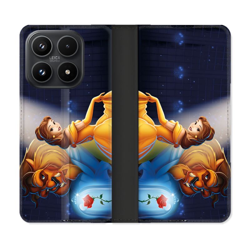 Housse Cuir Portefeuille Pour Xiaomi 17 La Belle et La Bête