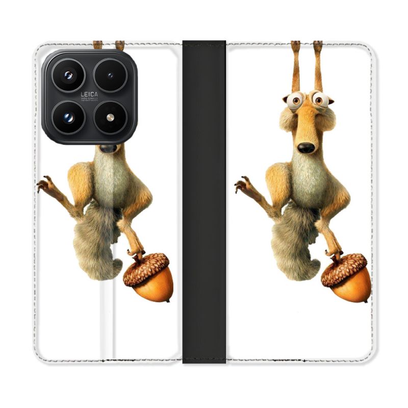 Housse Cuir Portefeuille Pour Xiaomi 17 L'âge de Glace Scratch Suspendu