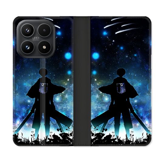 Housse Cuir Portefeuille Pour Xiaomi 17 Manga Attaque Titans Levi