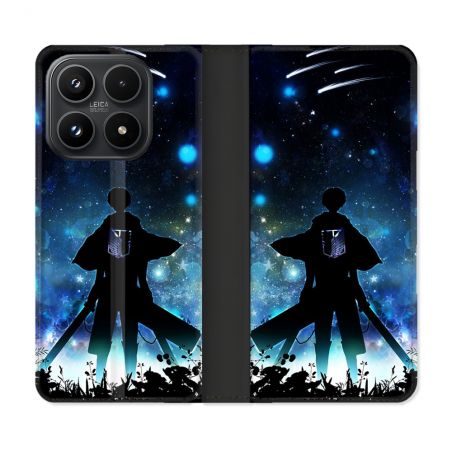 Housse Cuir Portefeuille Pour Xiaomi 17 Manga Attaque Titans Levi