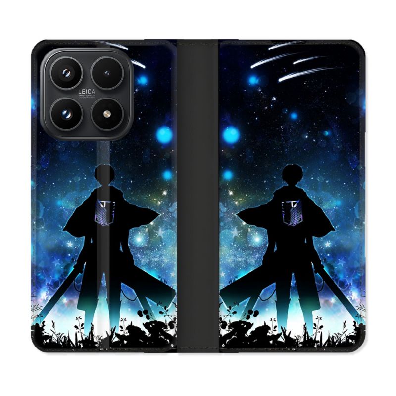 Housse Cuir Portefeuille Pour Xiaomi 17 Manga Attaque Titans Levi