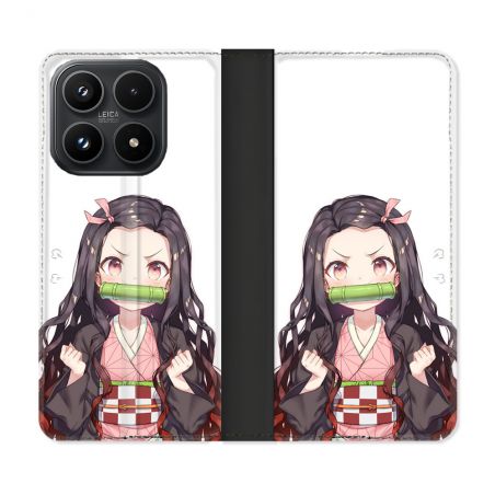 Housse Cuir Portefeuille Pour Xiaomi 17 Manga Demon Slayer Nezuko