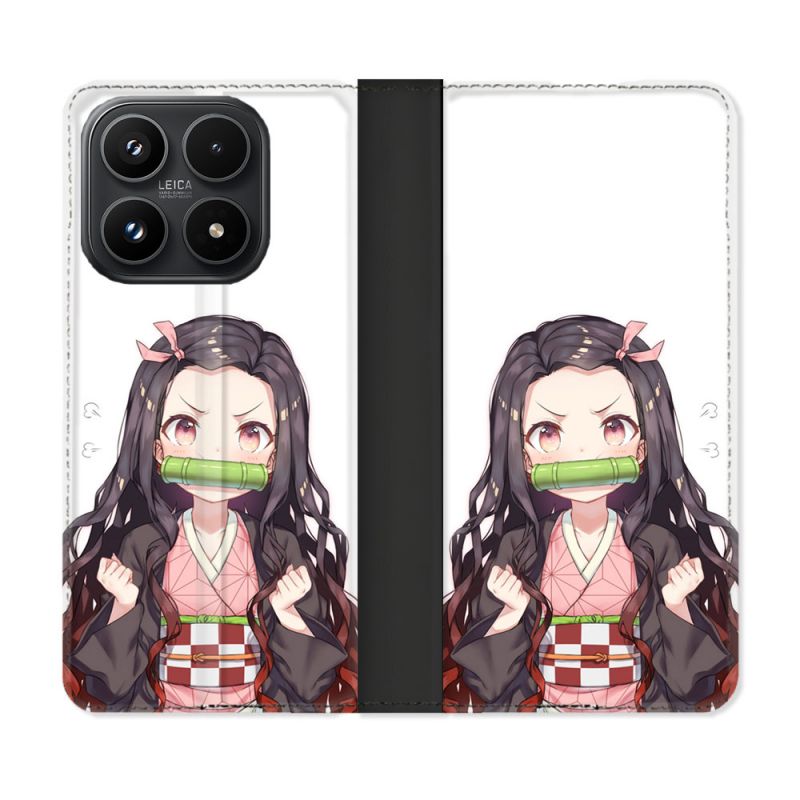 Housse Cuir Portefeuille Pour Xiaomi 17 Manga Demon Slayer Nezuko
