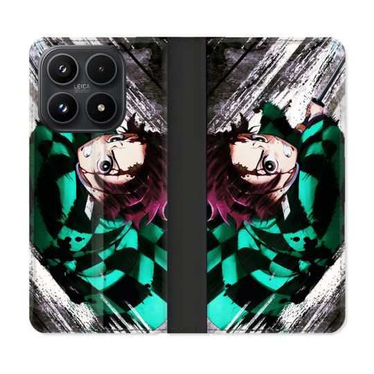 Housse Cuir Portefeuille Pour Xiaomi 17 Manga Demon Slayer Tanjiro