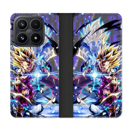 Housse Cuir Portefeuille Pour Xiaomi 17 Manga Dragon Ball Sangohan Duo