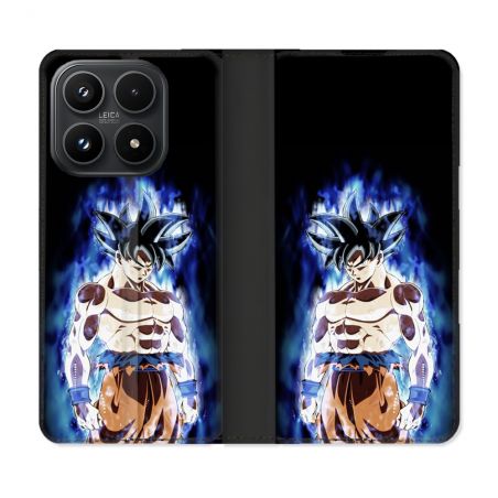 Housse Cuir Portefeuille Pour Xiaomi 17 Manga Dragon Ball Sangoku Noir