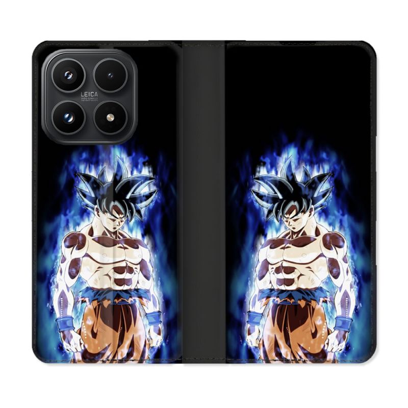 Housse Cuir Portefeuille Pour Xiaomi 17 Manga Dragon Ball Sangoku Noir