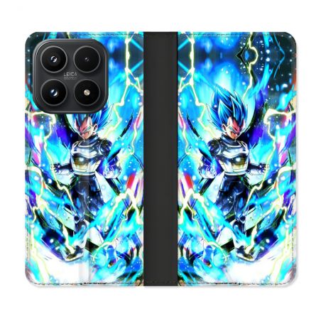 Housse Cuir Portefeuille Pour Xiaomi 17 Manga Dragon Ball Vegeta Bleu