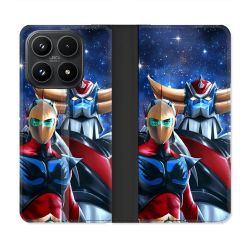 Housse Cuir Portefeuille Pour Xiaomi 17 Manga Goldorak