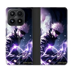 Housse Cuir Portefeuille Pour Xiaomi 17 Manga Jujutsu Kaisen Gojo Saturo