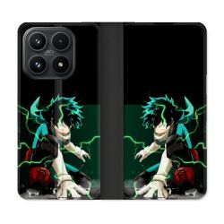 Housse Cuir Portefeuille Pour Xiaomi 17 Manga My Hero Academia Deku