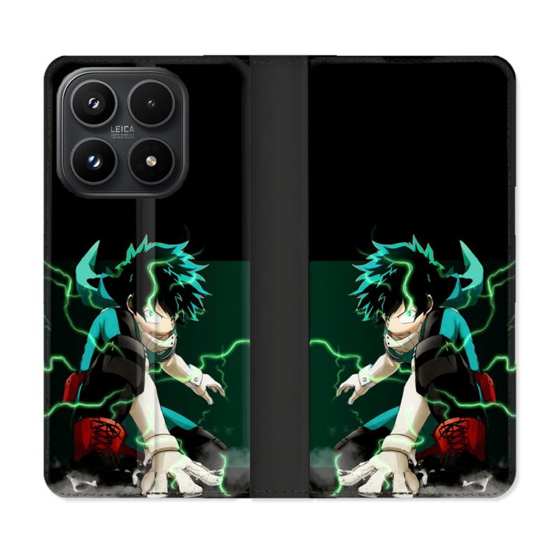 Housse Cuir Portefeuille Pour Xiaomi 17 Manga My Hero Academia Deku
